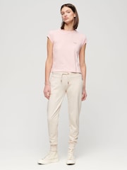 Superdry Cream Essential Logo Joggers - Image 3 of 7