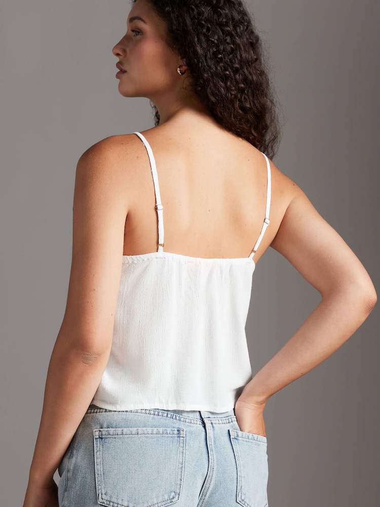 Weiß - Superdry Ibiza Trägertop mit transparenter Spitze aus 100 % Baumwolle - Bild 2 von 5