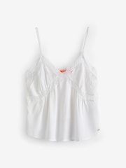 Weiß - Superdry Ibiza Trägertop mit transparenter Spitze aus 100 % Baumwolle - Bild 5 von 5