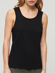 Schwarz - Superdry Tanktop mit U-Ausschnitt - Bild 4 von 7
