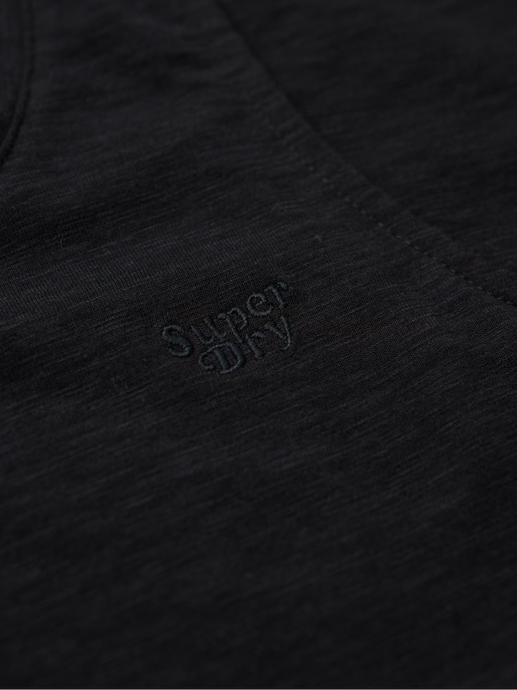 Schwarz - Superdry Tanktop mit U-Ausschnitt - Bild 7 von 7