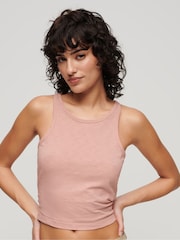 Superdry Pink Ruched Tank Top - Image 1 of 6