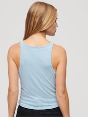 Superdry Blue Ruched Tank Top - Image 2 of 4