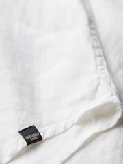 Superdry White Casual Linen Boyfriend Shirt - Image 6 of 6