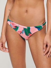 Superdry Pink Tropical Cheeky Bikini Bottoms - Image 1 of 5