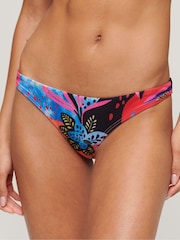 Superdry Blue Tropical Cheeky Bikini Bottoms - Image 1 of 5