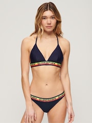 Superdry Blue Logo Classic Bikini Bottoms - Image 1 of 6