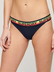 Superdry Blue Logo Classic Bikini Bottoms - Image 4 of 6