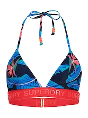 Superdry Blue Logo Triangle Bikini Top - Image 5 of 5