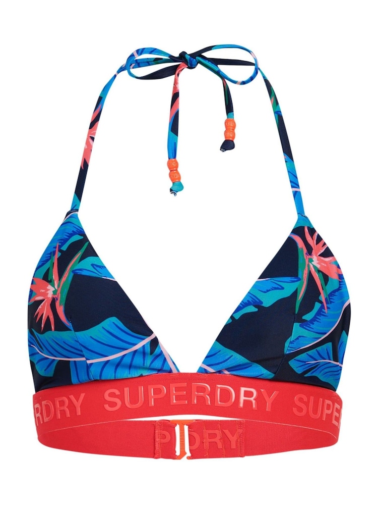 Superdry Blue Logo Triangle Bikini Top - Image 5 of 5