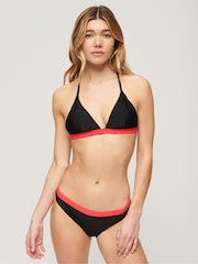 Superdry Black Triangle Elastic Bikini Top - Image 1 of 5