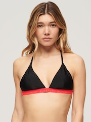 Superdry Black Triangle Elastic Bikini Top - Image 4 of 5