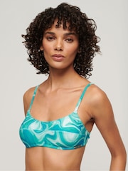Superdry Blue Print Bralette Bikini Top - Image 1 of 5