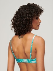 Superdry Blue Print Bralette Bikini Top - Image 4 of 5