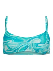 Superdry Blue Print Bralette Bikini Top - Image 5 of 5