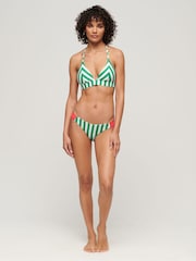 Superdry Green Stripe Cheeky Bikini Bottoms - Image 3 of 5