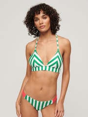 Superdry Green Stripe Cheeky Bikini Bottoms - Image 4 of 5