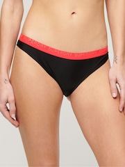 Superdry Black Elastic Classic Bikini Bottoms - Image 1 of 5