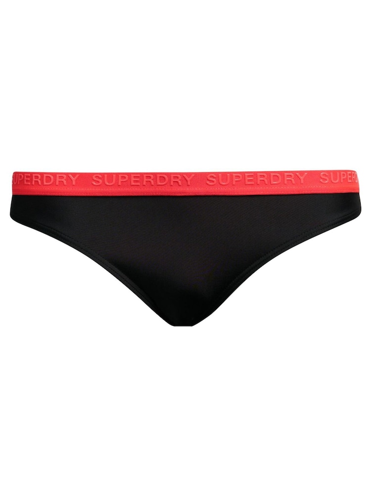 Superdry Black Elastic Classic Bikini Bottoms - Image 5 of 5
