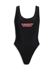 Superdry Black Elastic Scoop Back Swimsuit - Image 5 of 7