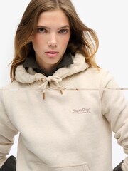 Superdry Cream Essential Logo Hoodie - Image 5 of 9