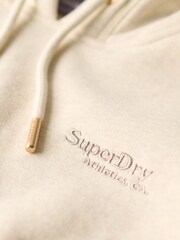 Superdry Cream Essential Logo Hoodie - Image 8 of 9