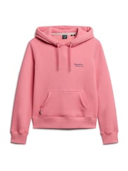 Superdry Coral Pink Essential Logo Hoodie - Image 9 of 13