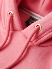 Superdry Coral Pink Essential Logo Hoodie - Image 11 of 13