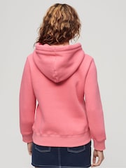 Superdry Coral Pink Essential Logo Hoodie - Image 13 of 13