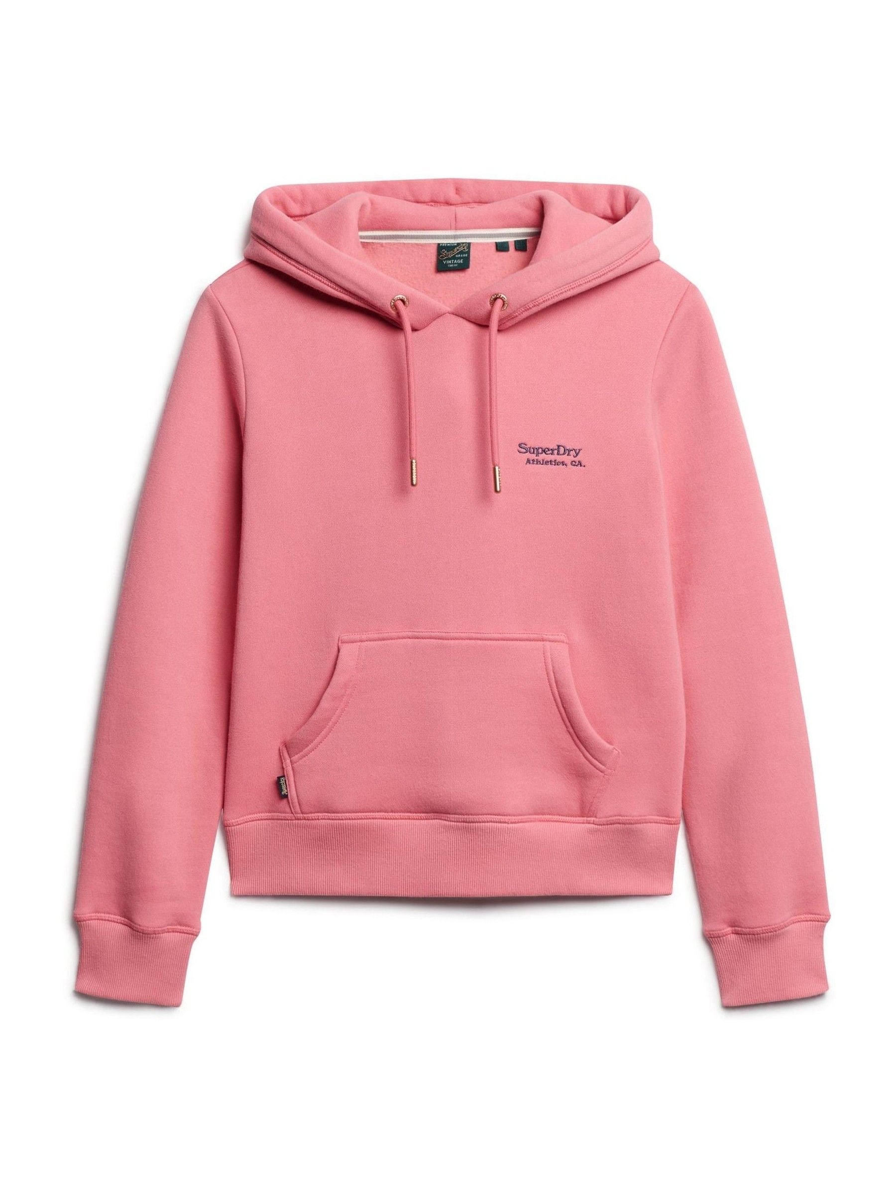 Buy Superdry Coral Pink Essential Logo Hoodie from the Next UK online shop