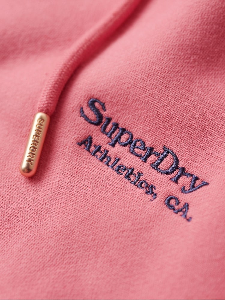 Buy Superdry Coral Pink Essential Logo Hoodie from the Next UK