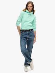 Superdry Beach Glass Green Essential Logo Hoodie - Image 2 of 6