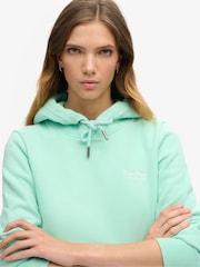 Superdry Beach Glass Green Essential Logo Hoodie - Image 3 of 6