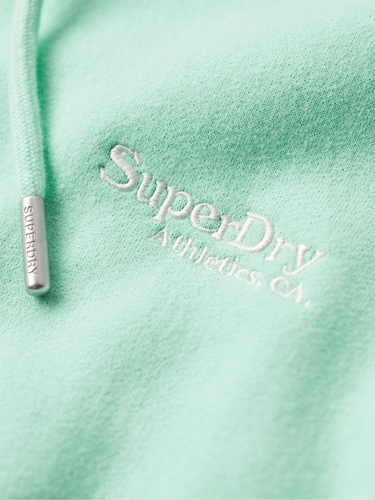 Superdry Beach Glass Green Essential Logo Hoodie - Image 6 of 6
