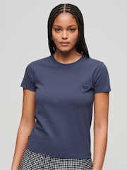 Superdry Mariner Navy Essential Logo 90s T-Shirt - Image 1 of 6