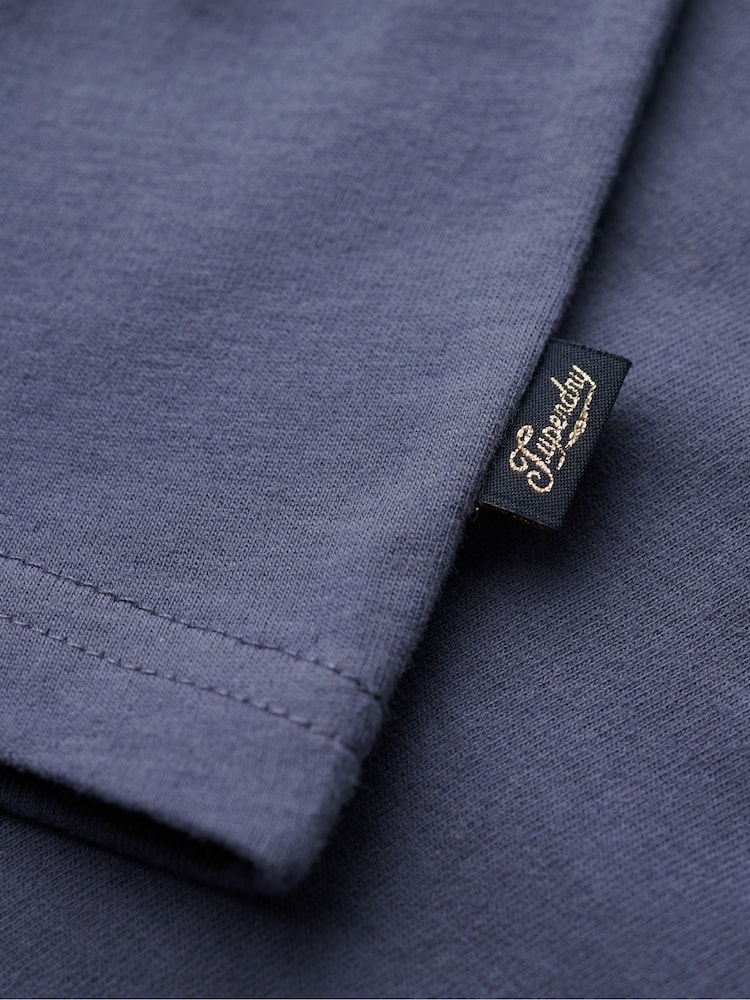 Superdry Mariner Navy Essential Logo 90s T-Shirt - Image 6 of 6
