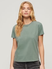 Superdry Laurel Khaki Essential Logo 90s T-Shirt - Image 1 of 6