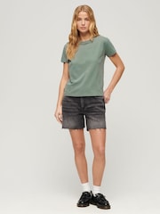 Superdry Laurel Khaki Essential Logo 90s T-Shirt - Image 3 of 6