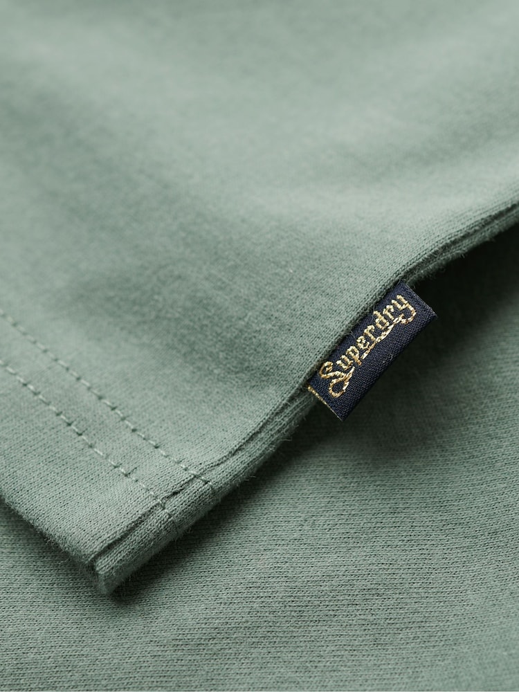 Superdry Laurel Khaki Essential Logo 90s T-Shirt - Image 5 of 6