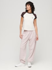 Superdry White Essential Logo Raglan T-Shirt - Image 3 of 6