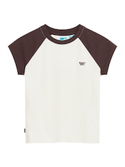 Superdry White Essential Logo Raglan T-Shirt - Image 4 of 6