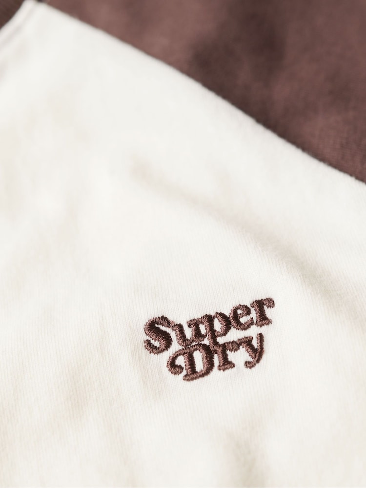 Superdry White Essential Logo Raglan T-Shirt - Image 6 of 6