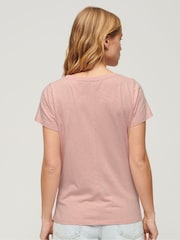 Superdry Pink Essential Logo 90s T-Shirt - Image 1 of 6