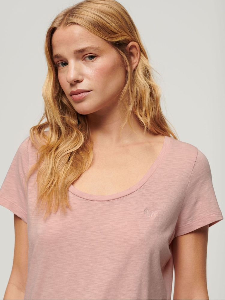 Superdry Pink Essential Logo 90s T-Shirt - Image 2 of 6