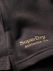 Superdry Bison Black 100% Cotton Essential Logo Shorts - Image 3 of 8