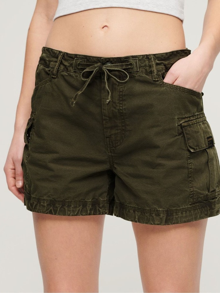 Grün - Superdry 100% Cotton Cargo Shorts - Bild 1 von 5