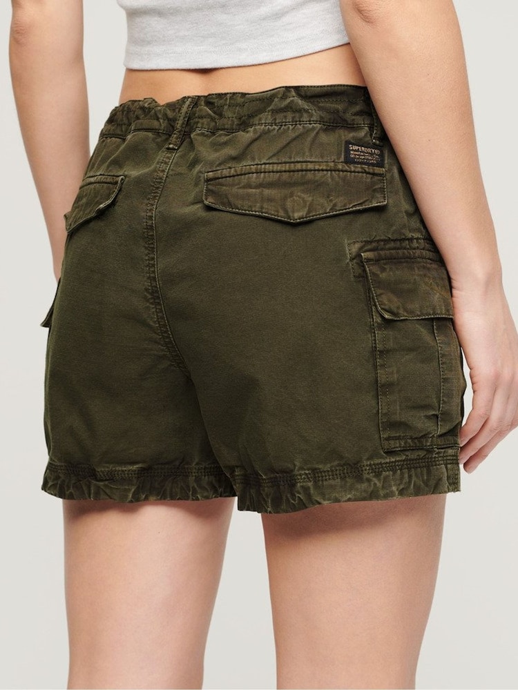 Grün - Superdry 100% Cotton Cargo Shorts - Bild 2 von 5