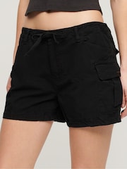 Schwarz - Superdry 100% Cotton Cargo Shorts - Bild 1 von 5