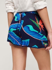 Superdry Blue 100% Cotton Beach Shorts - Image 3 of 7