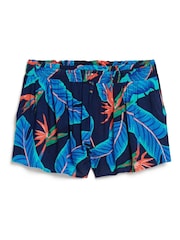 Superdry Blue 100% Cotton Beach Shorts - Image 5 of 7